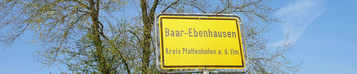 Ortsschild Baar-Ebenhausen